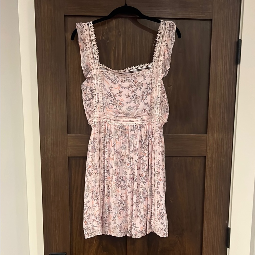 Altar'd State Pink Lace Dress